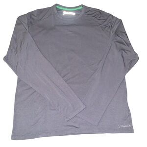 Free Fly Performance Bamboo Gym Shirt Gray Long Sleeve Mens Size XL